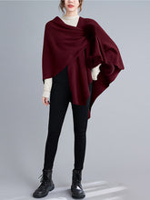 Casual V-Neck With Irregular Shawl