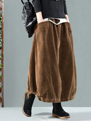 Ancient Coffee Clothing Vintage Spliced Flower Bud Skirt