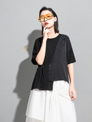 Personalized Lace Stitching Short Sleeve T-Shirt