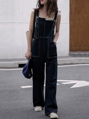 Vintage Empire Column Denim Jumpsuits