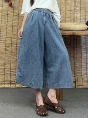 Slit Loose Wide Leg Distressed Casual Pants