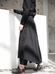 Black Cropped Bandage Cool Pants