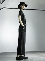 Original Irregularity Split-Side T-Shirts Tops