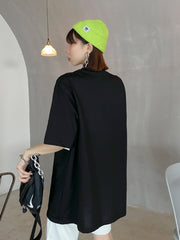 Short Sleeves Cute Printed Round Neck T-Shirt