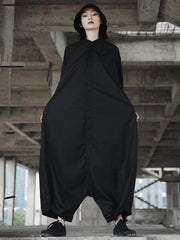 Loose Simple Black Harem Pants