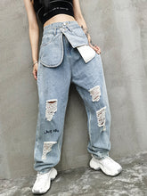 High Waist Solid Color Jeans Pants