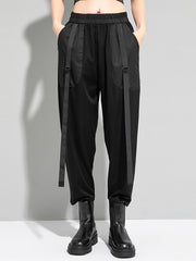 Women Solid Color Loose Casual Pants