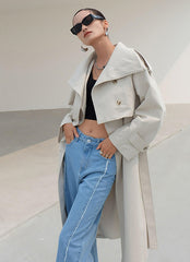 Women's Cardigan Loose Combination Two-Piece Coat