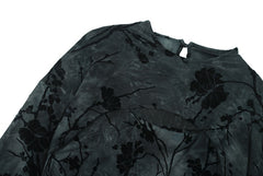 Women Hollow Printed Long Sleeve T-Shirt