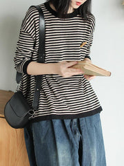 Casual Striped Light Knitting Tops
