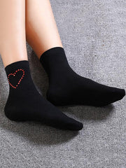 Love Decoration Plain Socks