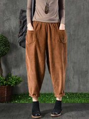 Loose Casual Elastic Waist Harem Pants