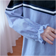 Women Casual Contrast Stitching Sweatshirt