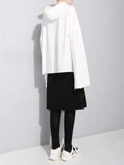 Lace Asymmetry Split-joint Designed Sweatshirt