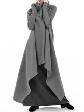 High Neck Solid Cropped Maxi Dress