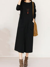 Split-side Pocket Long Dress