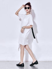 Loose Streamer Split-joint Dress