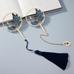 Exquisite Peacock Hollow Bookmark