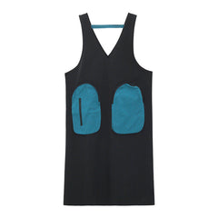 Sleeveless Summer Color-Block Maxi Dress