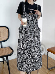 Summer Loose Letter Printed Vest Dress