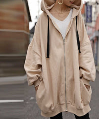 Hooded Bat Sleeve Casual Sweatshirt