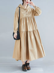 Women Hooded Loose Casual Dress