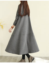 Women High Collar Irregular Dress