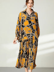 Loose Printed Two-Piece Suit
