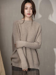 Loose Round Neck Long Sleeve Knitting Sweater