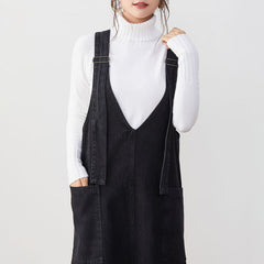 Casual And Versatile Classic Pocket Strap Skirt