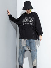 Women Round Neck Pullover Print Casual Sweatshirt