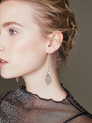 Simple Fresh Leaf Long Earring