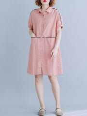 Casual Cotton Shirt Dress