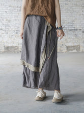 Casual Asymmetrical Contrast Color Fisherman Pants