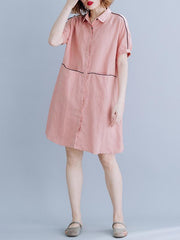 Casual Cotton Shirt Dress