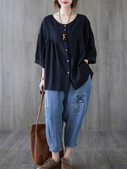 Loose Comfortable Solid Color Casual T-Shirt