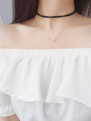 Simple Letter Split-joint Necklace