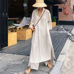 Loose Solid Color Shirt Dress