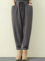 Solid Casual Harem Pants