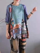 Vintage Multi-pattern Printed Sweater