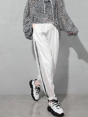 Transparent Loose Fit Sports Casual Pants