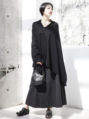 Simple V-Neck Knitting Cape Outwears