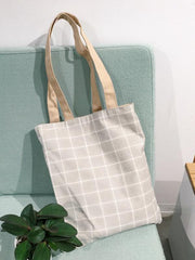 Simple Plaid Canvas Bag