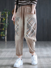 Women Washed Loose High Waist Slimming Casual Pants