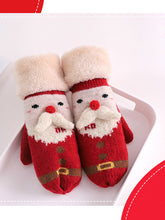 Women Plus Velvet Cartoon Printing Gloves