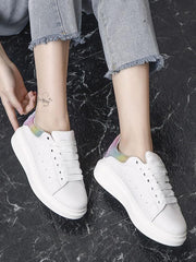 Glitter Contrast Color Spliced Casual Shoes