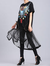 Women Letter Print Loose Dress