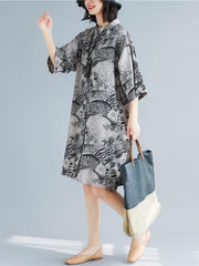 Loose National Style Long Polo Dress