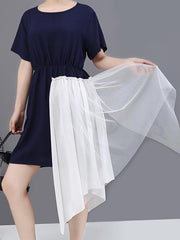 Original Split-Joint Cropped Gauze Dress