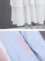 Summer Contrast Color Simple Maxi Dress